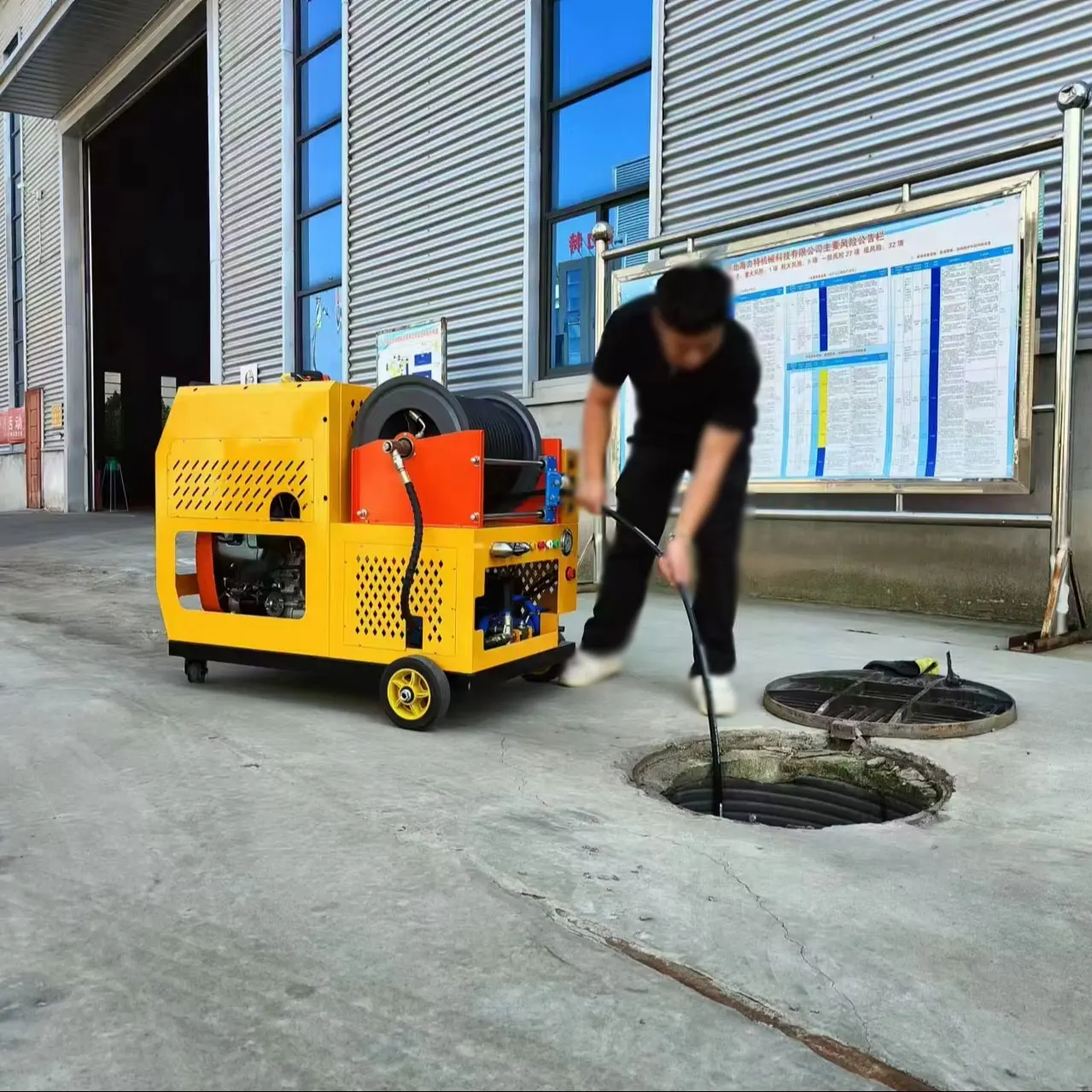 Medium Flow Mobile Sewer Jetter High Pressure Sewer Cleaning Machine Urban Pipeline Dredging Projects
