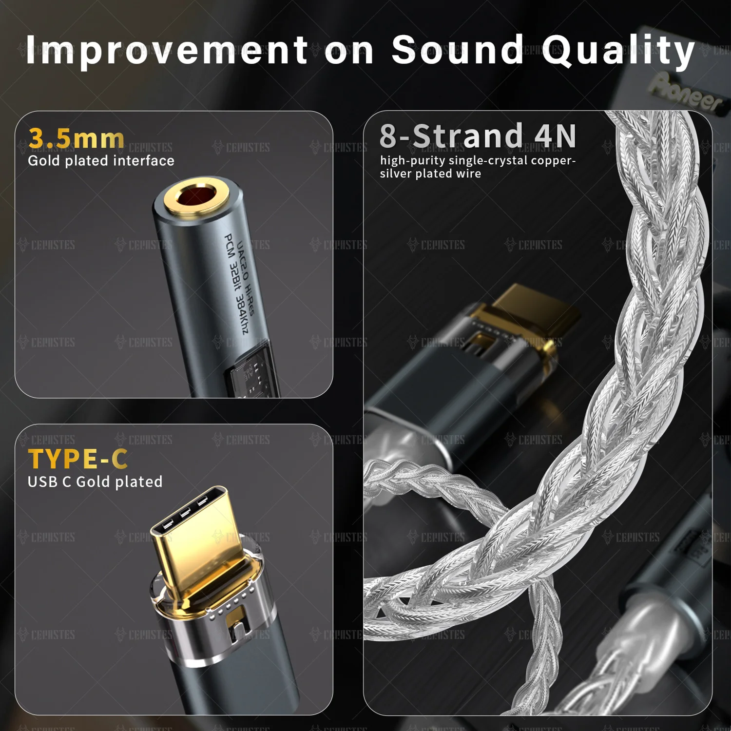 2025 NEW DAC USB C to 3.5mm Jack Audio Aux Adapter Headphone Amp HiFi Earphone Converter For iPhone 16 15 iPad Samsung S24U S23U