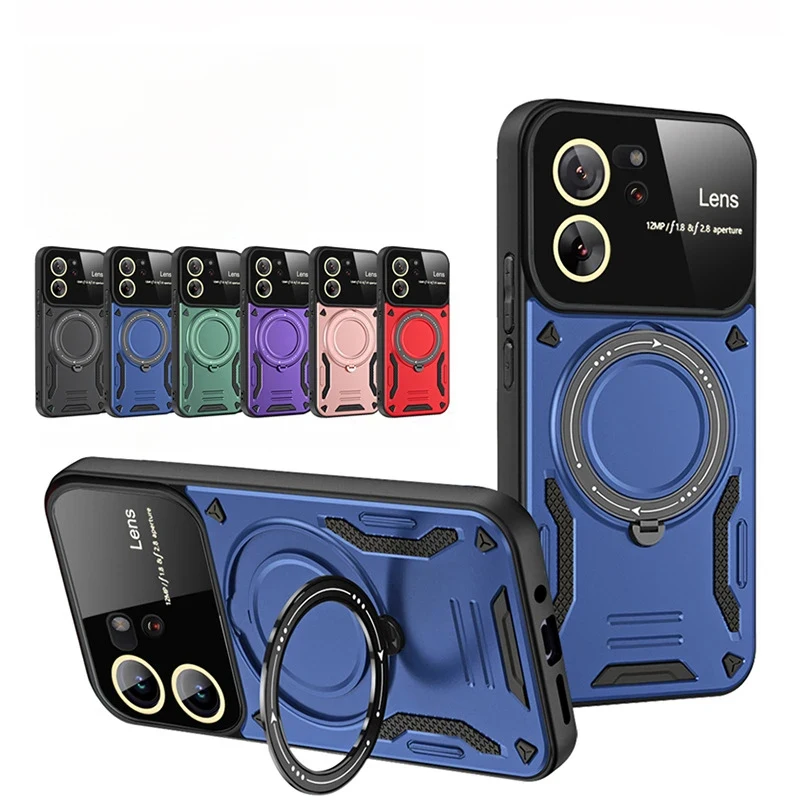 

Magnetic Kickstand Case for Infinix Hot 60i 60 50 Pro Plus 40 40i 30 Note 50s 50x Magsafe Shockproof Cover