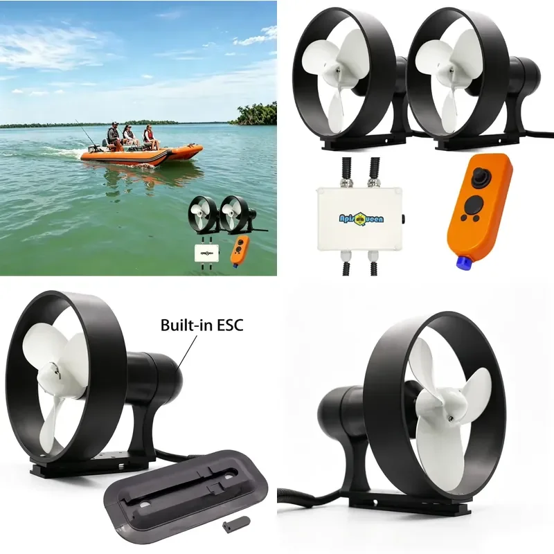 U35 48V 78kg Thrust Underwater Propulsion Brushless Motor Propeller for Motorized Inflatable Skiff Catamaran Boat