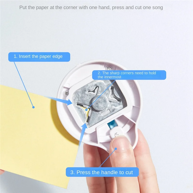 3 Way Corner Rounder Punch Cutter Tool Paper Crafts Envelope for Home Making Art Crafts DIY Projects Blue