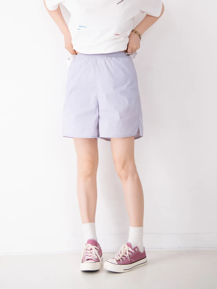 

Seawhen Elastic Comfortable Qui Dry Pants Women's Dstring Cool Simple ort Pants Straight Leg High Waist Nylon Fabric