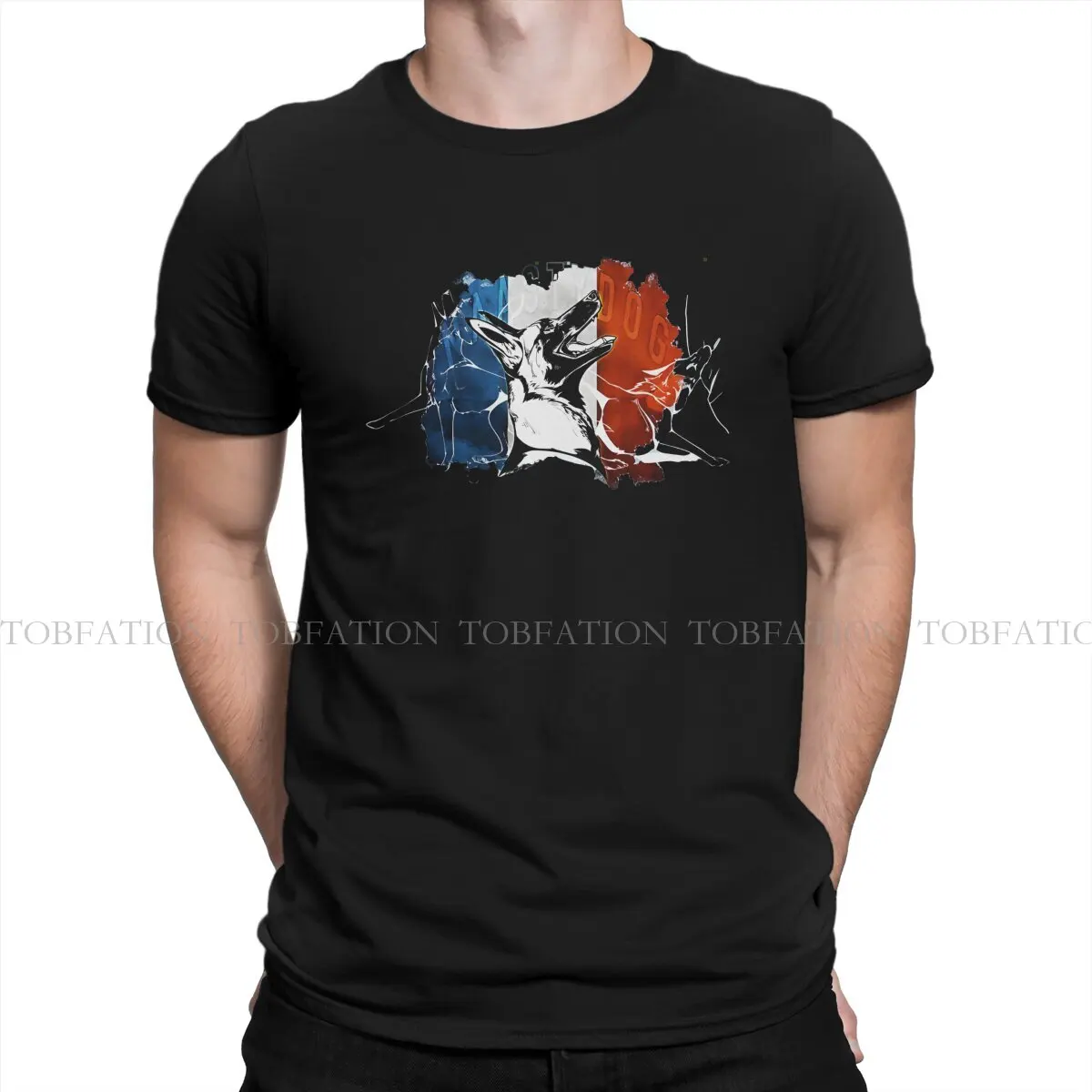 Au Pied Vien Ici Attaque Graphic TShirt Belgian Malinois Style Tops Leisure T Shirt Men Tee Unique Gift Clothes