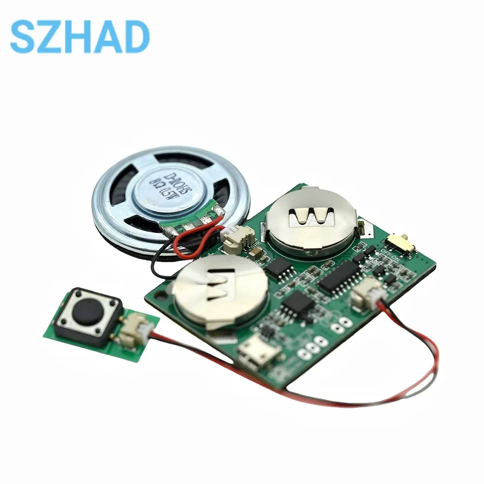 Recordable Sound Module Programmable Sound Chip For Greeting Card USB Charging Voice Board For DIY Toys Creative Gifts