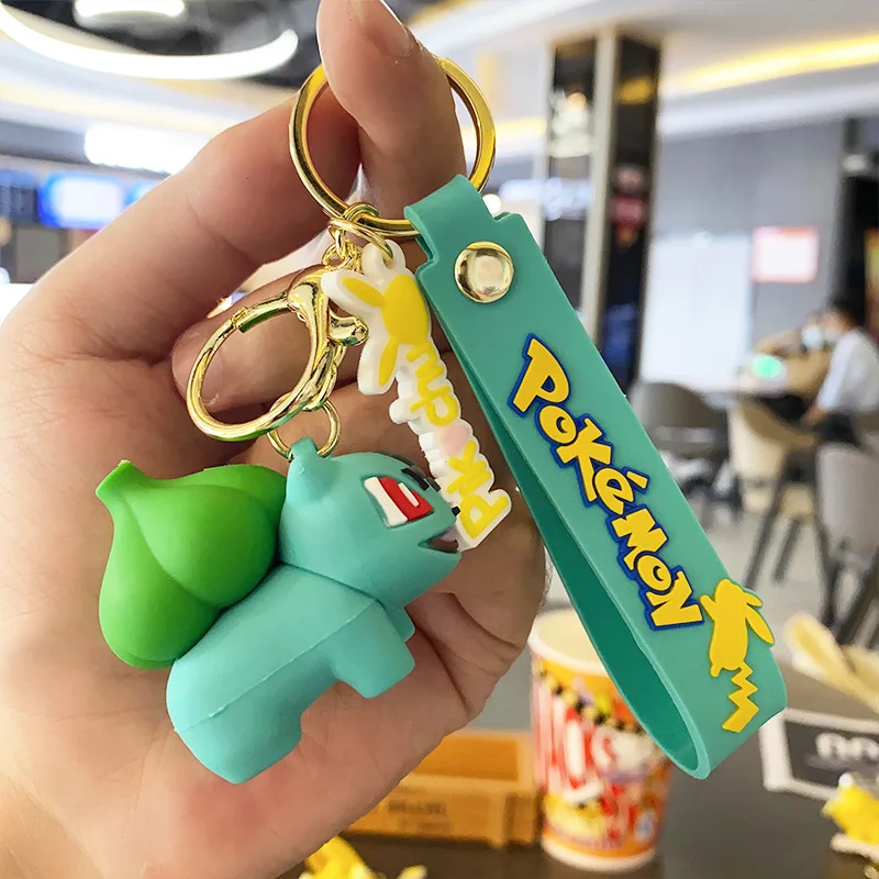 Pokémon Plush Keychain Hangers - Pikachu, Squirtle, Jigglypuff, Bulbasaur, Psyduck! Stylish Additions to Your Bag & Car Keys!