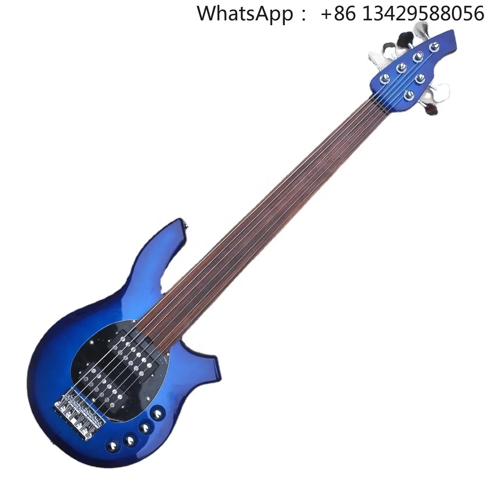 Flyoung Musical Instruments Bass Guitar 6 Strings Electric Bass Guitar Fretless Bass Guitar