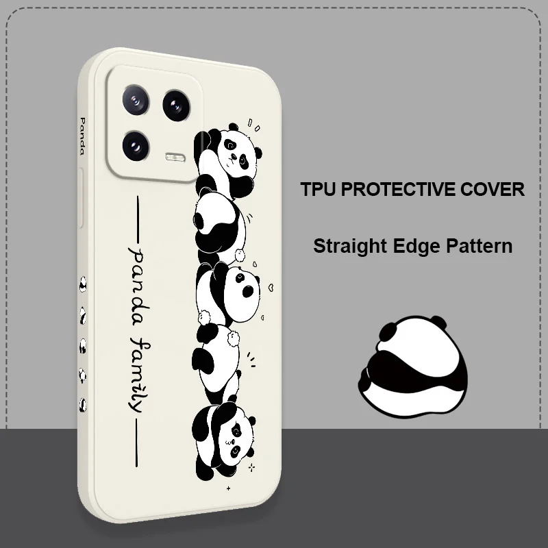 Frantic الباندا جراب هاتف ل Xiaomi Mi 15 14 14T 13 13T 12 12X 12T 12S 11 11T 10 10T 9 9T Pro Lite غطاء سيليكون سائل #5