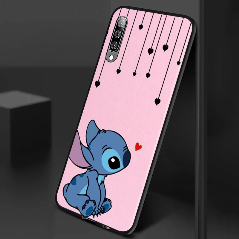 Disney Cartoon Stitch Phone Case For Samsung Galaxy A9 A9S A8 A7 A6 A5 A3 2018 2017 2016 Plus Silicone Soft Black Cover Fundas