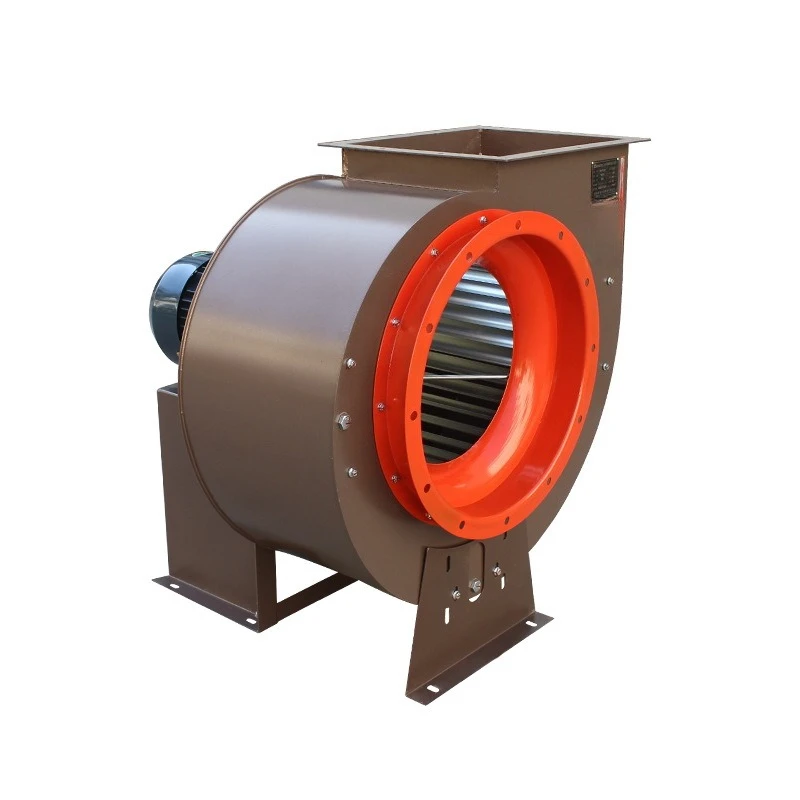 Low noise 11-62 centrifugal fan 7.5KW range hood fan in the back kitchen of the hotel