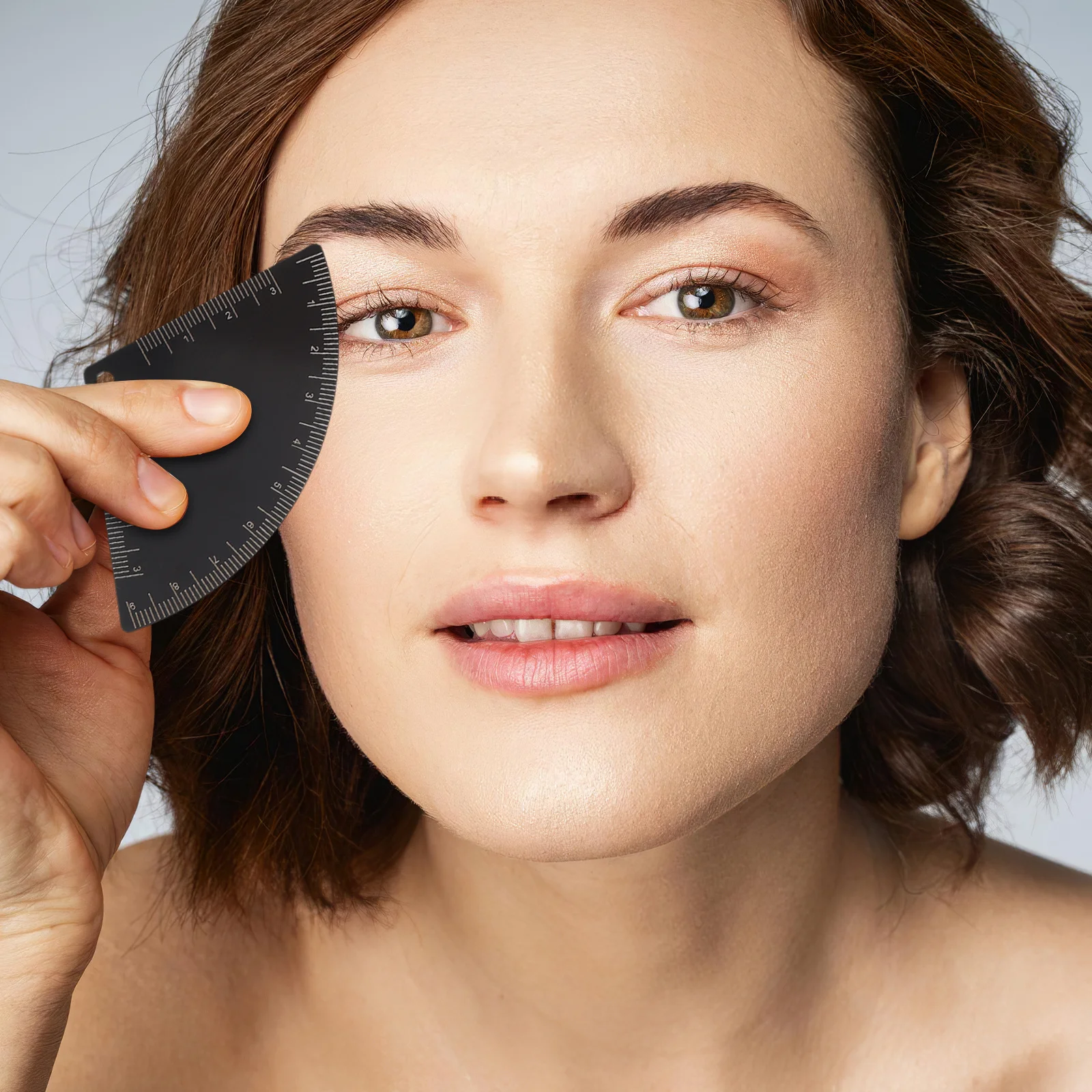 3 قطعة الحاجب رسم الخرائط حاكم أداة تحديد المواقع بدقة المحمولة الحاجب تشكيل عدة رسم سريع الحاجب أداة ماكياج