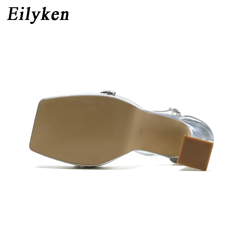 Eilyken-女性用オープントゥプラットフォームサンダル,女性用イブニングシューズ,ストリートスタイル,厚手のハイヒール