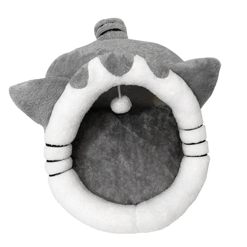 Cyber Celebrous Semi-closed Cat Nest Animal-shaped Pet Nest Removable and Washable Dog Nest Summer Pet Supplies with Summer Mat