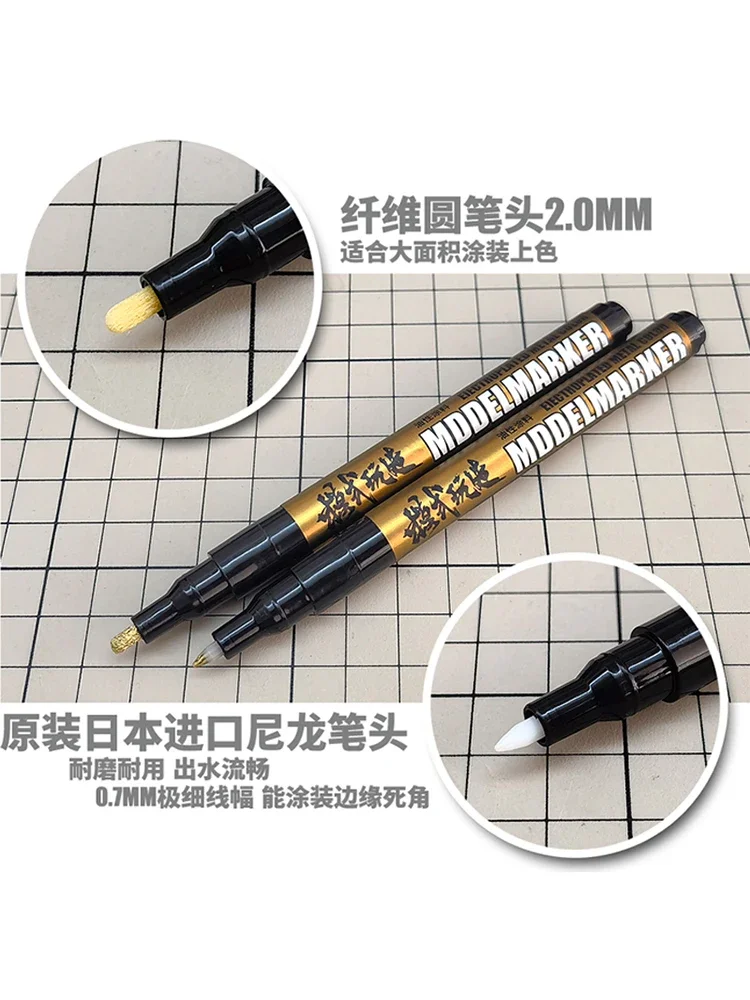 Electroplated Color Marker Pen Garage Kit Model Painting Coloring Complementary Color Electroplating Gold Silver Copper MS044