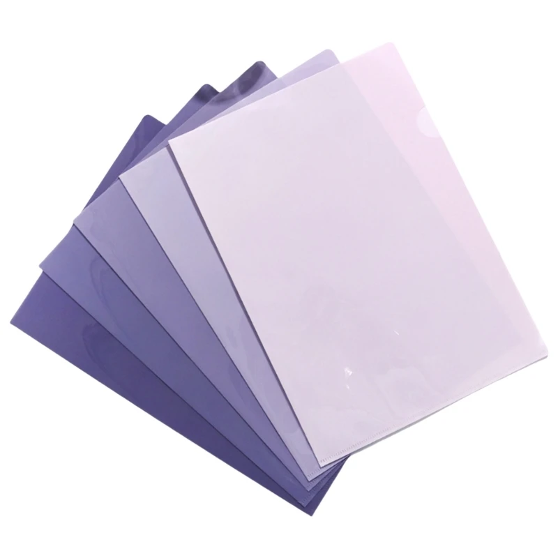 5Pcs Clear File Paper Covers Letter Size File Sleeves Top and Side Opening File Sleeve Ducoment Folder for Ducoments