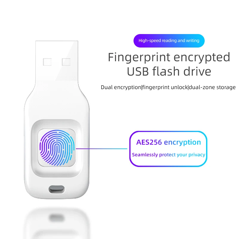 Mini unidad Flash USB Encriptada con huella dactilar, portátil, alta velocidad, lectura y escritura, datos más seguros, 32G