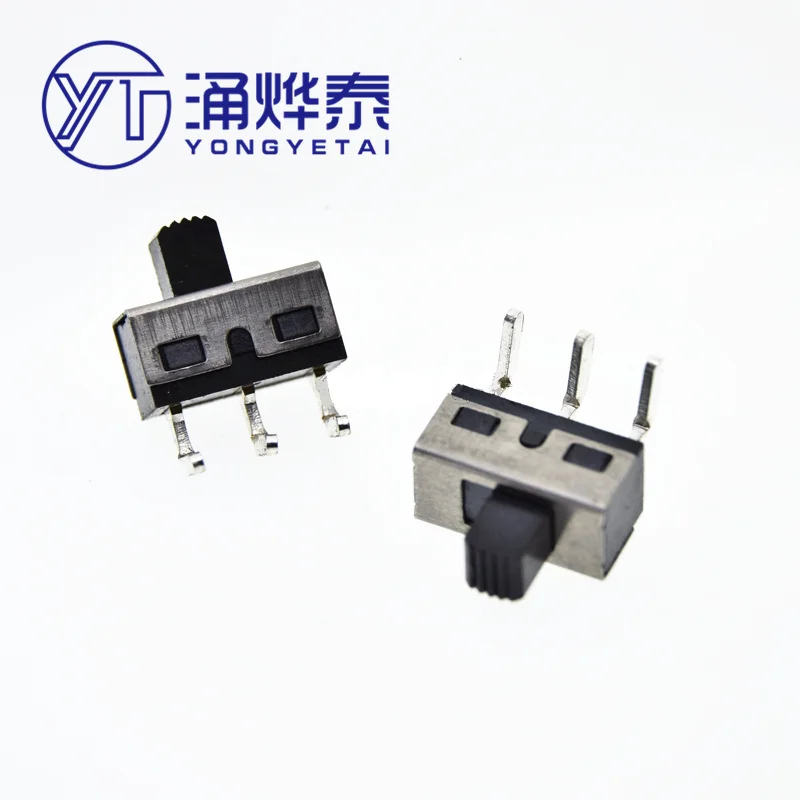 YYT 10PCS SS12D11 toggle switch SS12D06 4.7mm bending foot 2 gear 3 feet high current handle height 5MM