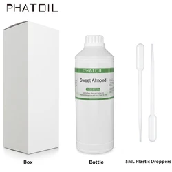 PHATOIL 1000ml Sweet Almond Oil Cold Pressed,Pure and Natural Carrier Oil Skin Care Body & Face Moisturizing Rosehip Jojoba Oil