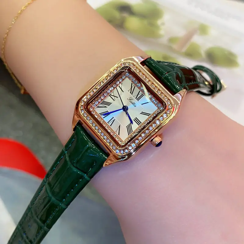 New Square Minimalist Women'S Watch, Luxurious Leather, Fashionable And Sophisticated Ladies' Watch, Stylish Quartz Wristwatch.