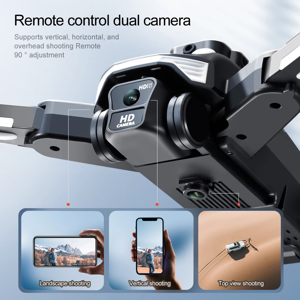 

F200 Drone Foldable QuadcopterWIFI FPV HD Aerial Photography Wide Angle Dual Camera Professional With 1080P Brushless RC