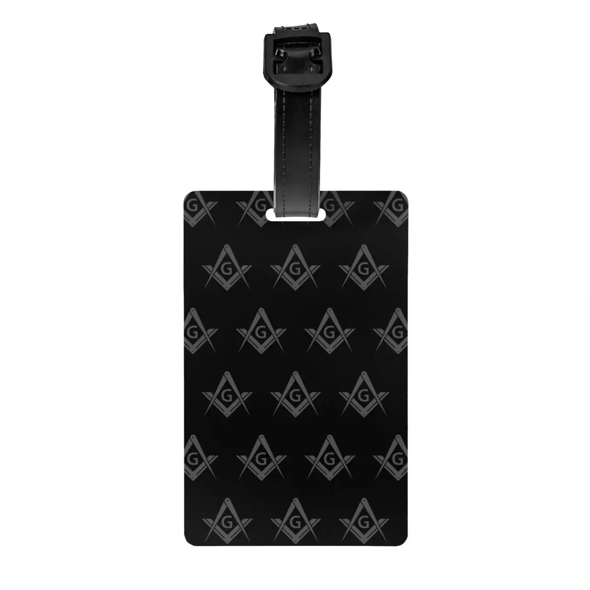 

Custom Freemason Logo Luggage Tag With Name Card Masonic Mason Freemasonry Privacy Cover ID Label for Travel Bag Suitcase