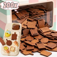 20/200x Wood Mini Cutting Boards Multi Shapes Mini Wooden Plate Dollhouse Bakery Dessert Display Accessory DIY Crafts Decoration
