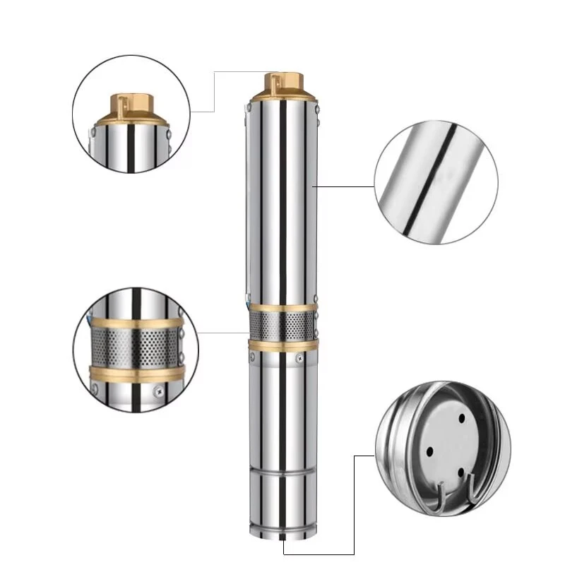 Water Pump Borehole Submersible Pumps Deep Well for Agriculture 4SDM4/6 Water Pump System for Irrigation