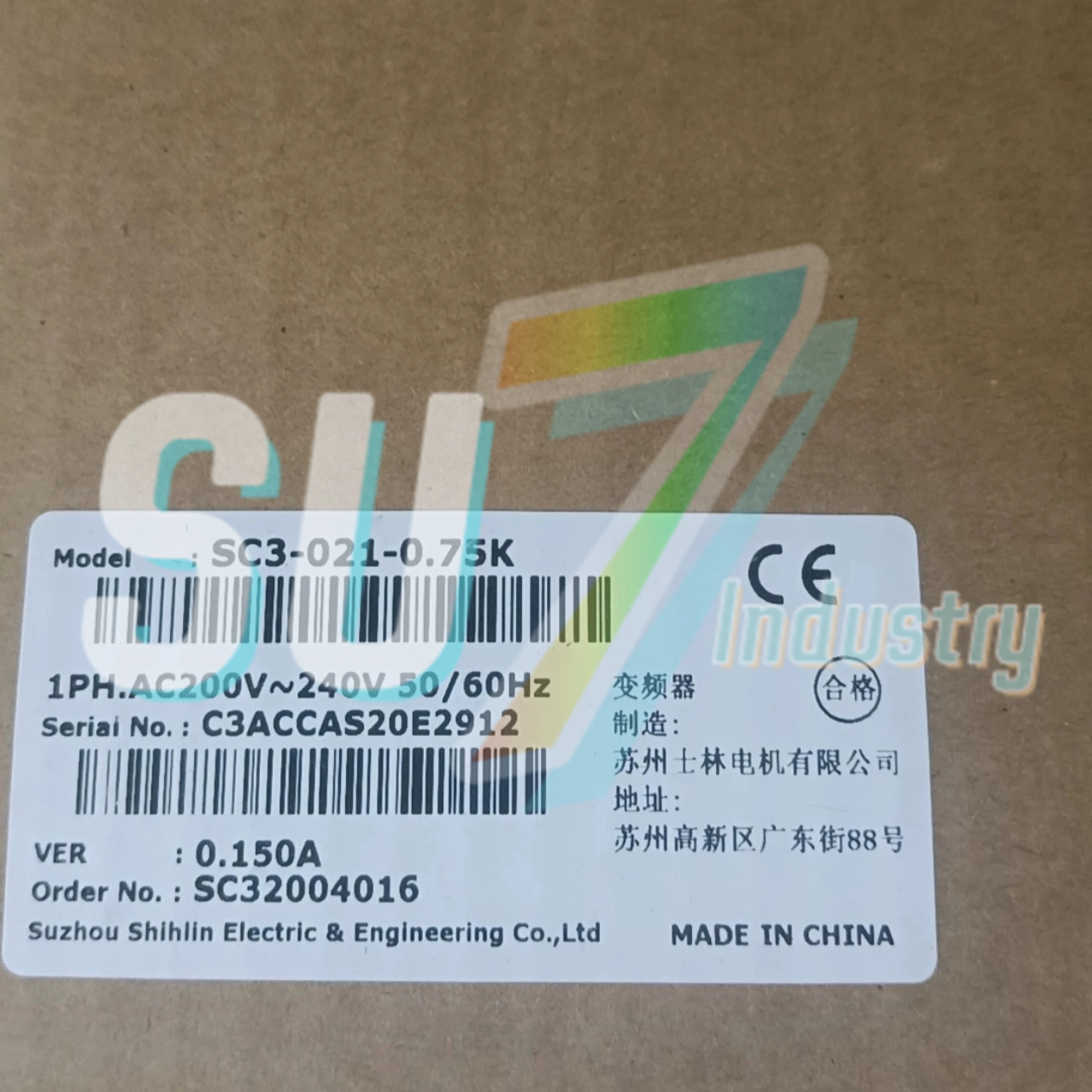 

SC3-021-0.75K SC3-021-1.5K Frequency converter New In Box