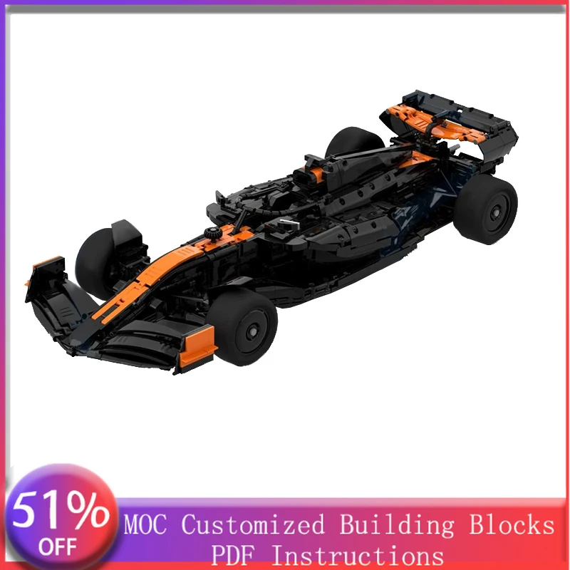 Voiture de sport à quatre roues, 3429 pièces, MOC personnalisable, modèle de blocs de construction modulaires, technologie DIY, jouet pour garçon, cadeau d'anniversaire