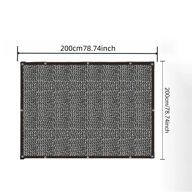 Black Shade Cloth Sunblock Mesh Cover Taped Edge With Grommets, Sun Net For Pergola, Plants Greenhouse, Gardens, Patio, Canopy