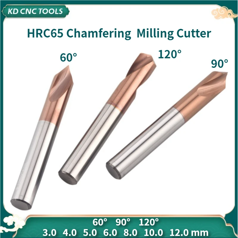 Chamfering Cutter Milling Cutter Alloy Coating Tungsten Steel Tool Cnc Maching HRC65 3Flute SHAZAM For Steel Chamfered Cutter