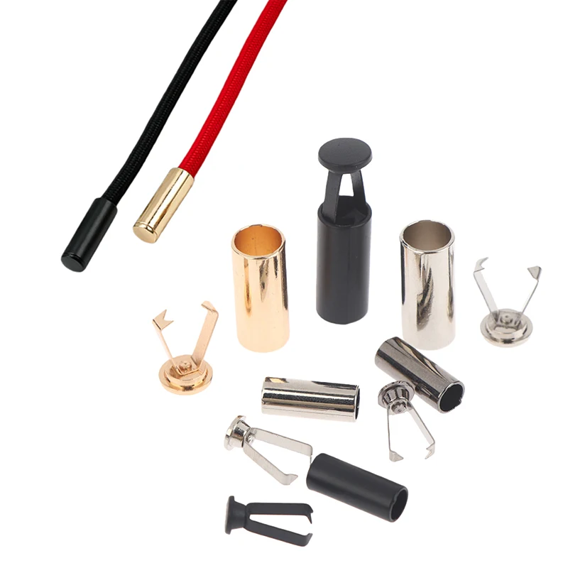 DIY Set of 10/20 Garment and Bag Accessories: Hanging Buckle, Metal Cord End Cap, and Rope Stopper Button Bell Lock