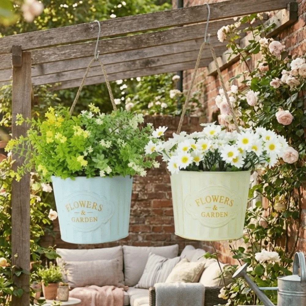 Semi Round Hanging Flower Pot  - Rattan Plant Basket recension och pris