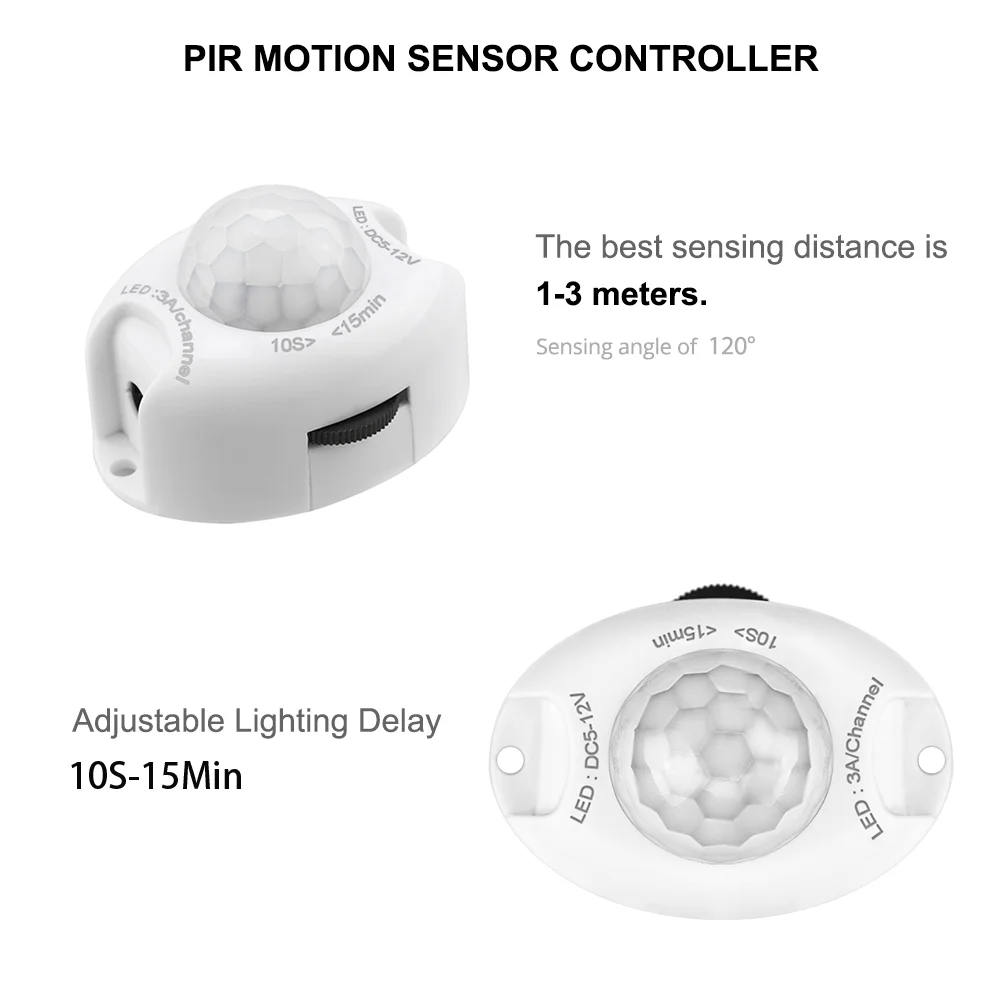 Imagem -04 - Faixa Led com Controlador do Sensor de Movimento Auto on e Off Ip30 Fita Led Flexível Bed Light Não Impermeável dc 5v 2835 m