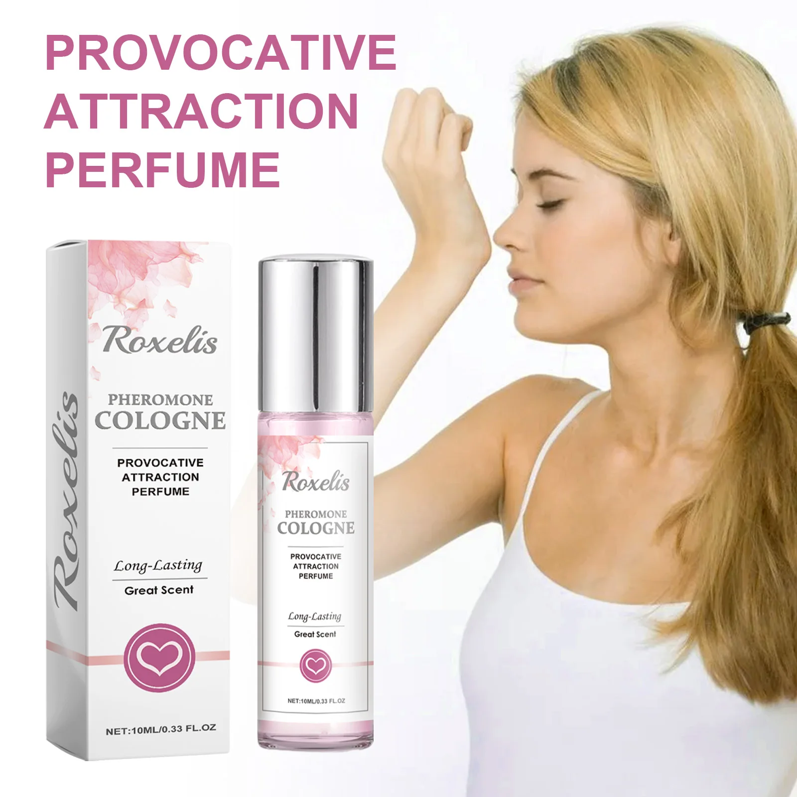

Roxelis Women's Pheromone Perfume Fresh Elegant Floral Fragrance Lasting Fragrance After Ear Charming Niche Dating Perfume 10ml