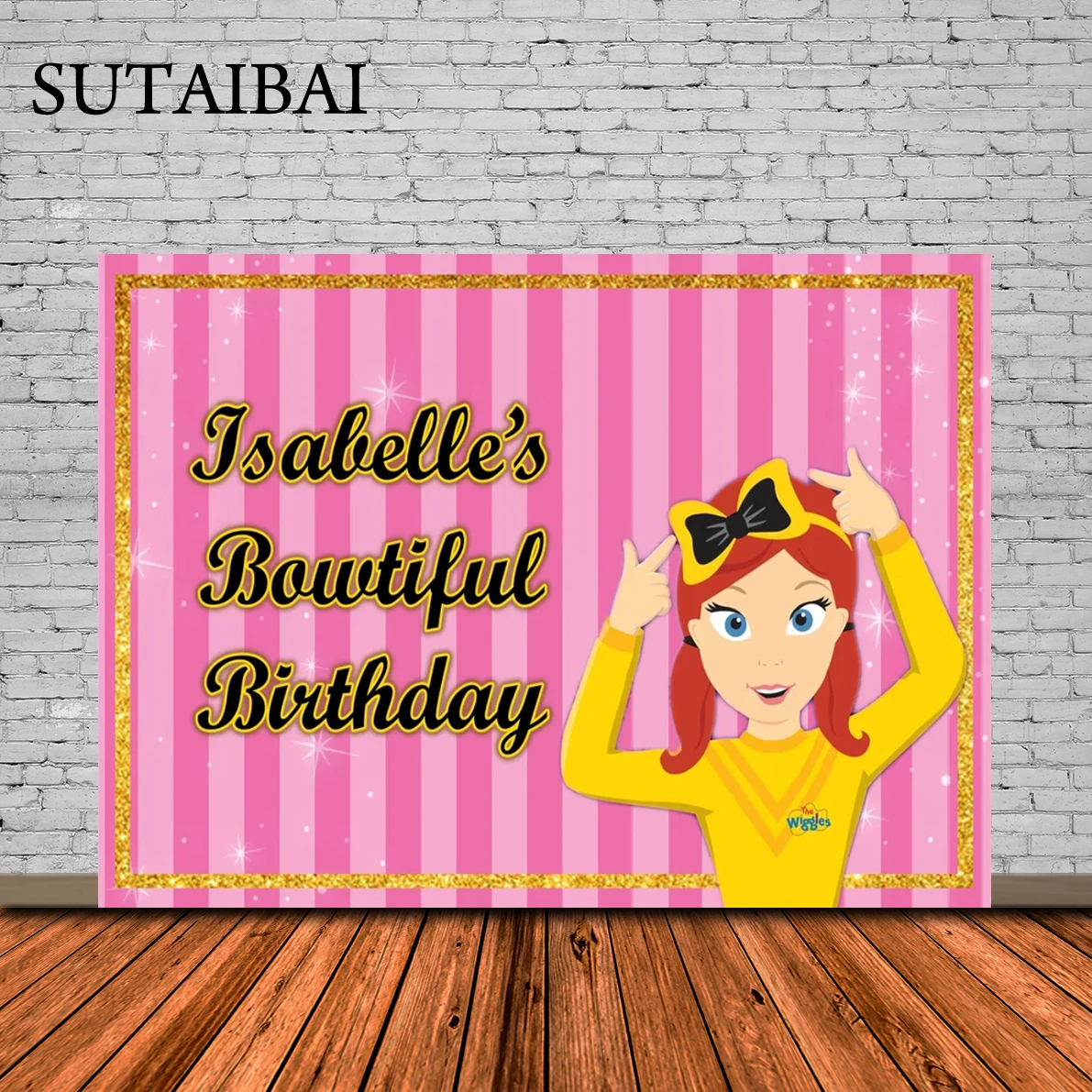 خلفية موضوع ويجلز للأطفال ، خلفية حفلة عيد ميلاد ، بالونات الرايات ، راية التصوير الفينيل ، الدعائم الديكور