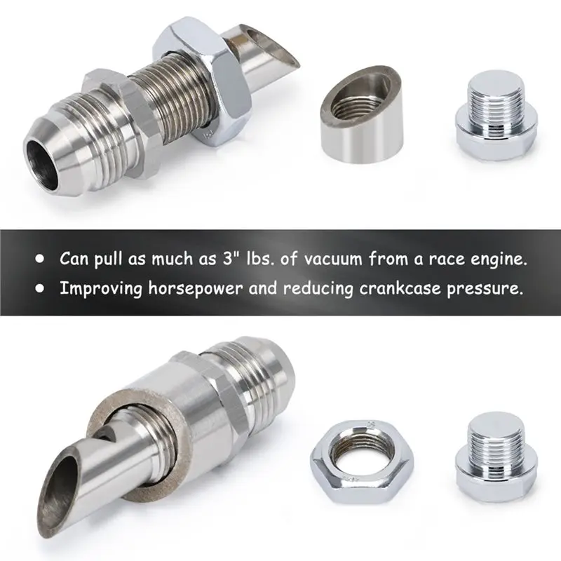 A02M-For E-VAC Scavenger Kit Stainless Steel Exhaust Pipe Special Joint Catch Can Vent T304 SS E-VAC Included
