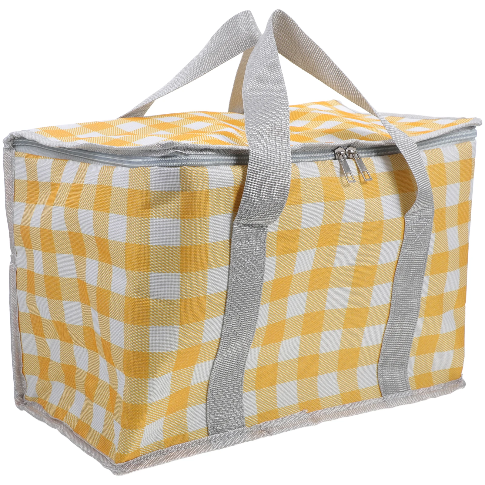 

Foldable Picnic Cooler Bag Large Capacity Insulated Tote Bag for Outdoor Camping Travel Food Delivery Groceries