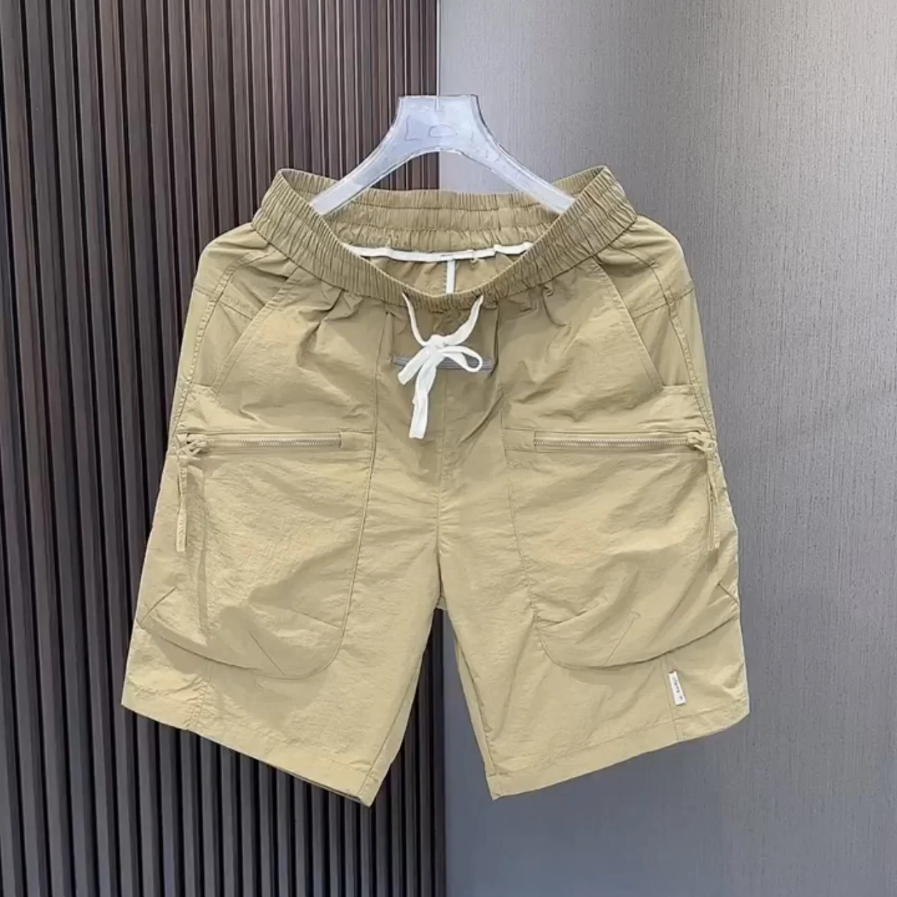 Qui Dry Four-Way Workwear orts Men's Loose Couple Thin Beach Five-Part Mid-Pants Summer New Sle Casual Straight Leg Pants