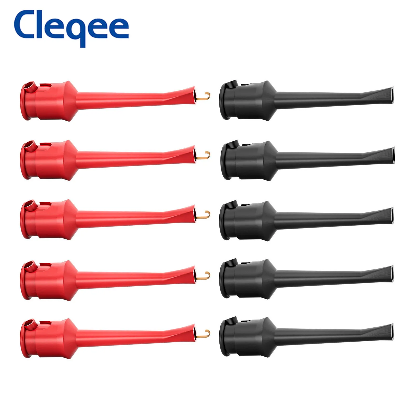 Imagem -02 - Cleqee P5002 10 Peças Clipe de Gancho de Teste Braçadeira de Sonda de Teste Smd ic Mini Grabber tipo Soldagem Multímetro Acessórios Diy de Alta Qualidade