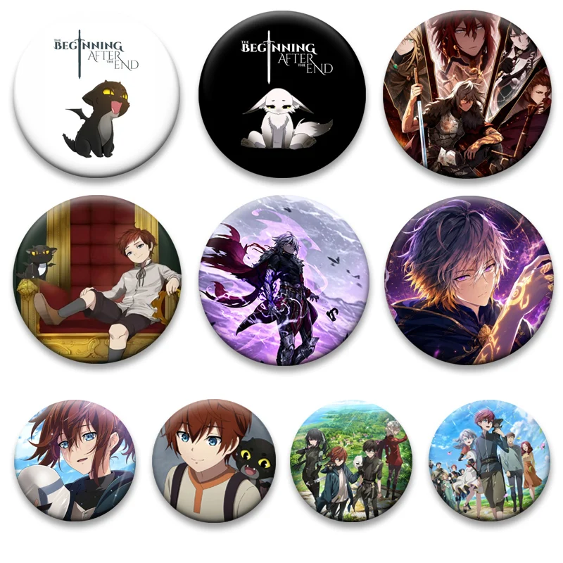 

The Beginning After The End Brooches for Backpack Decoration Anime Figure Lapel Pins Arthur Leywin,Reynolds,Alice Cartoon Badge