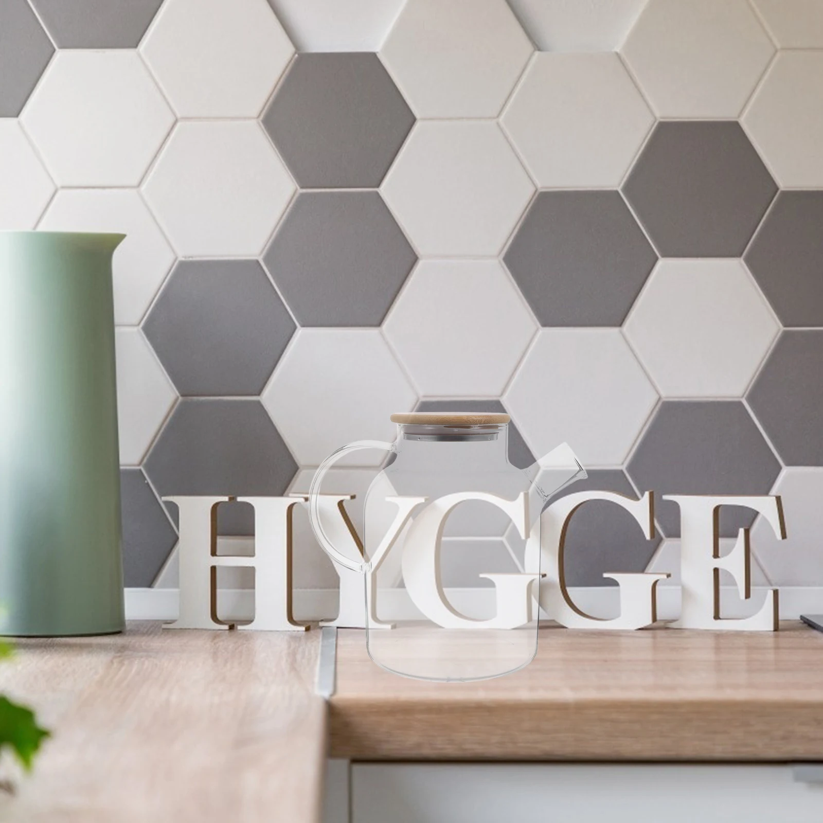 

Glass Kettle Jug for Juice Clear Water Cold Beverage Fruit Tea Pot Pitcher Blooming