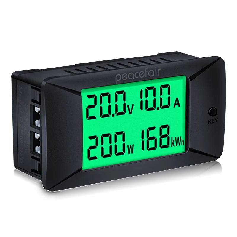 DC 0-300V 300A Voltmeter Ammeter Car Battery Tester KWH Electricity Energy Voltage Power Meter Monitor 12v 24v 48v 96v + Shunt