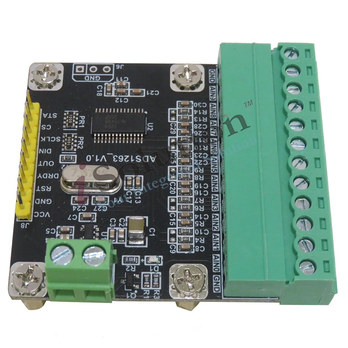 ADS1263 Module 10 Channel 32_24-bit 38K Precision Low-speed ADC Data Acquisition Analog-to-digital Converter Module