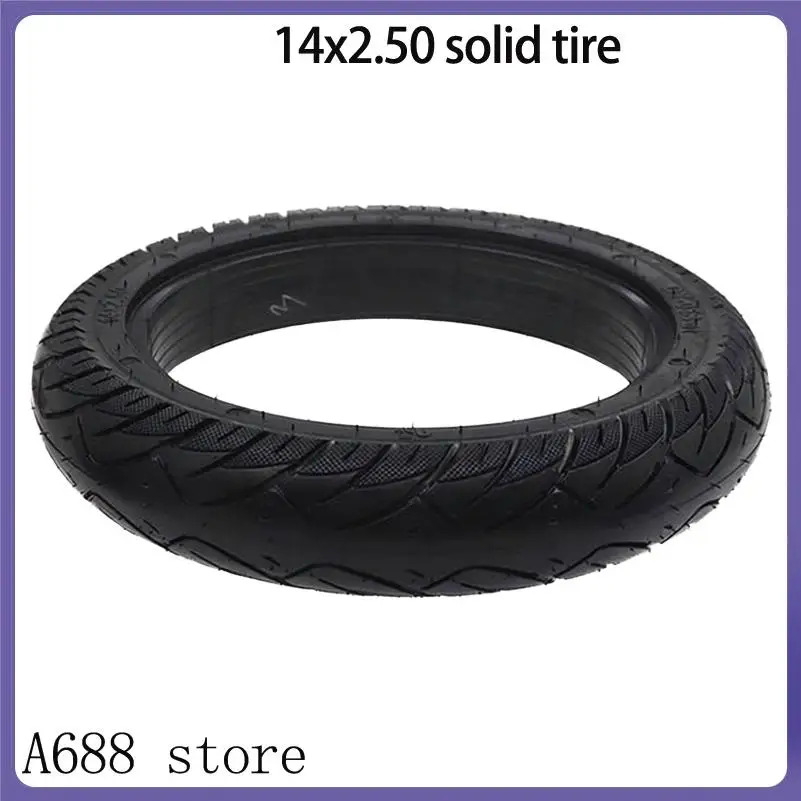 

Heavy-Duty 14X2.50 Solid Bicycle Tire for Maximum Puncture Resistance and Zero Maintenance