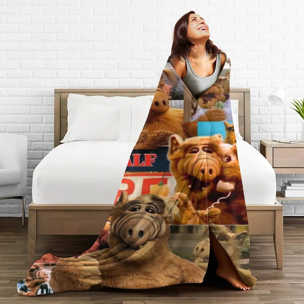 Alf The Animated Series Blanket Coral Fleece Plush All Season Cartoon Television Warm Throw Blankets for Sofa Travel Quilt