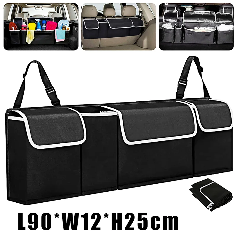 

Car Trunk Organizer Hanging Backseat Storage Bag for Car Truck SUV Van Multi-Pocket Oxford Organizer Stowing Tidying Accessories