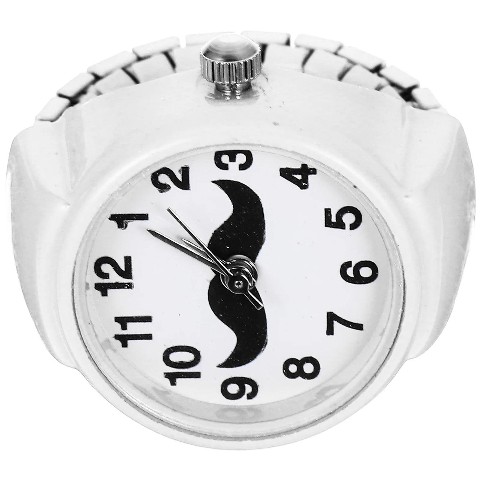 

Digital Finger Ring Decor Micro Elastic Watch For Women Men Fashion Ring Watch Festival Gift Round Shiny Decorative Timepiece