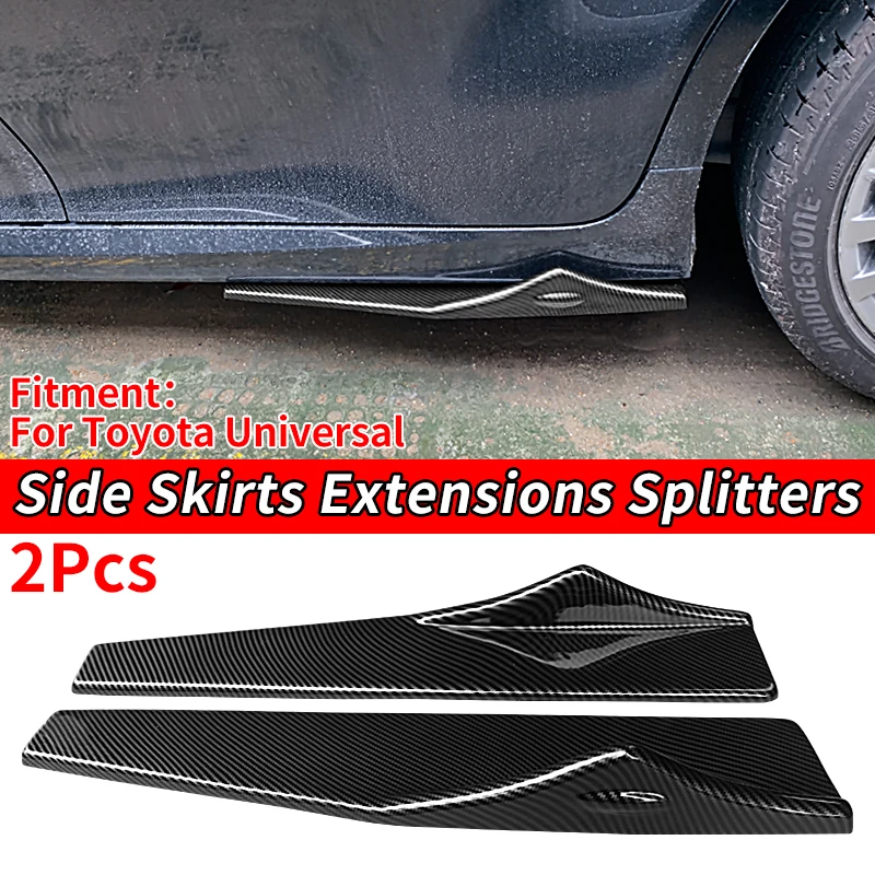 

Universal Car Left/Right Side Skirts Bumper Spoiler Protective Panels Anti-crash Diffuser Lip Protector ABS For Toyota Series