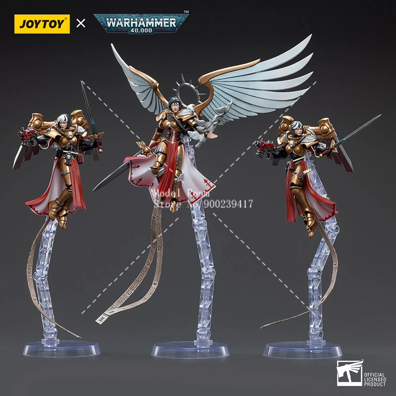 JOYTOY 40K 1/18 Adepta Sororitas Action Figure Geminae Superia Celestine The Living Saint Anime Soldier Model Toy for Collection