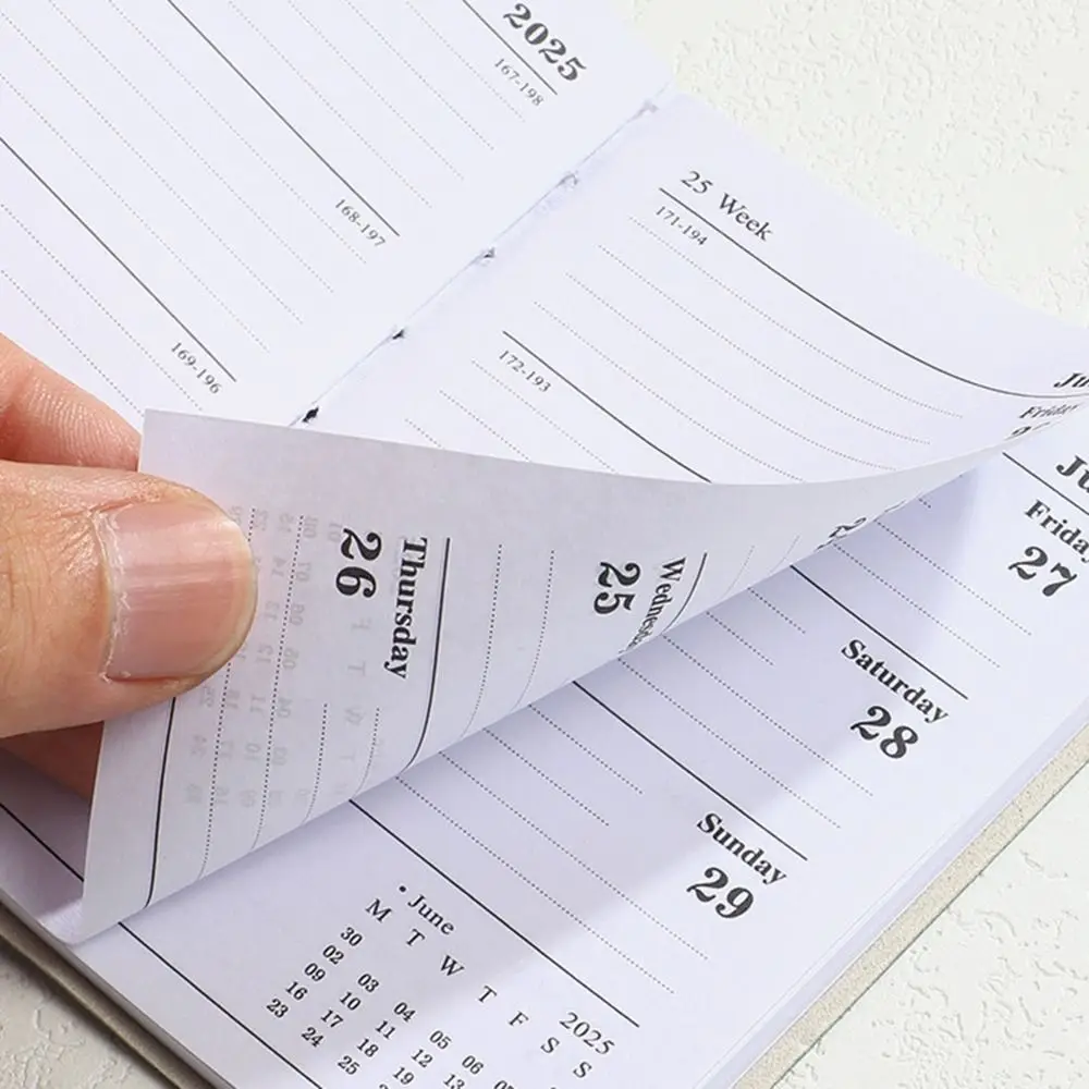 

English A7 Mini Pocket Notebook 12 Months Taking Notes Efficiency Plan Notebook To Do List Time Organizer 365 Days Notepad